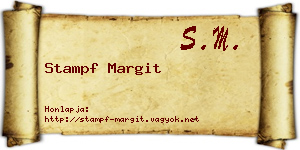 Stampf Margit névjegykártya